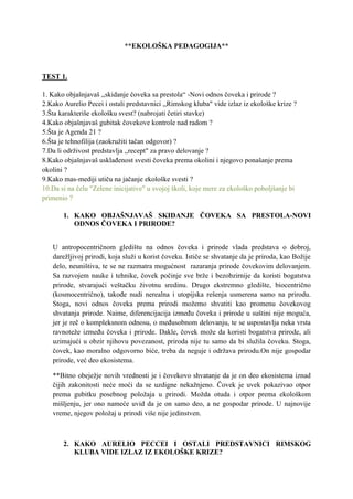 Ekološka pedagogija