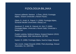 Fiziologija biljaka – Vodni rezim