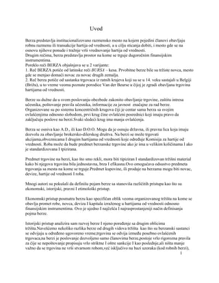 Berza: istorijat, uloga i funkcionisanje