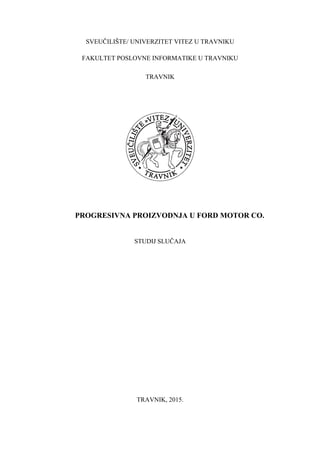 Progresivna proizvodnja u Ford Motor Co