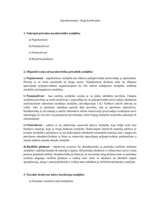 Agroekonomija (II kolokvijum)