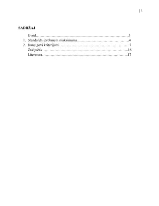 Standardni problem maksimuma