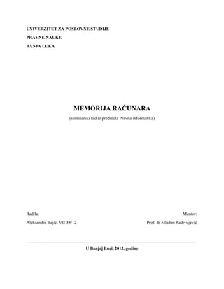 Memorija racunara