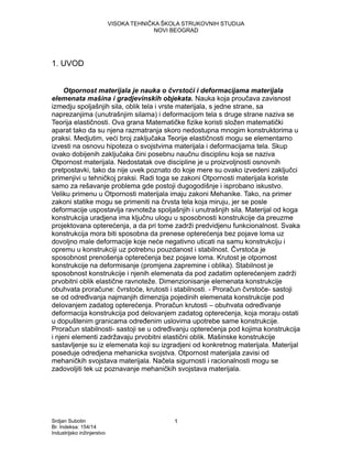 Otpornost materijala: osnove i principi