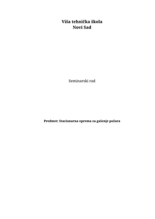 Stacionarna oprema za gašenje požara