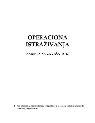 DEA metoda – nov pristup u ocenjivanju efikasnosti
