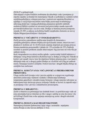 Zeolit u poljoprivredi