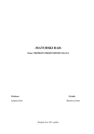 Troškovi proizvodnih usluga