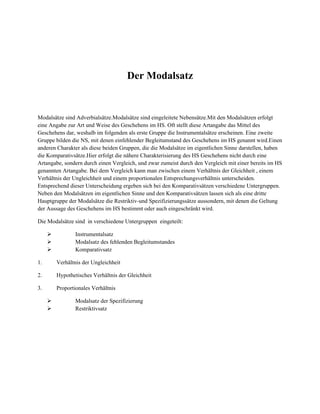 Der Modalsatz