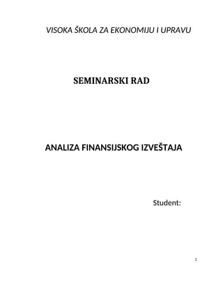 Metode finansijske analize