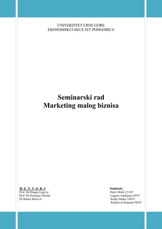 Marketing malog biznisa