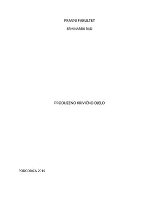 Produženo krivično djelo