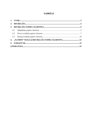 Reciklaza papira i kartona