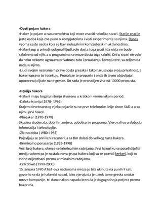 Pregled istorije, etike i metoda hakerskih napada