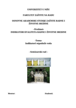 Indikatori otpadnih voda