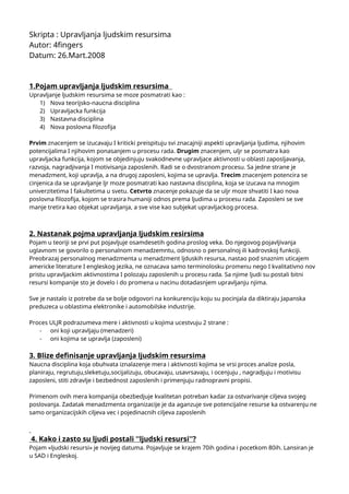 Upravljanje ljudskim resursima