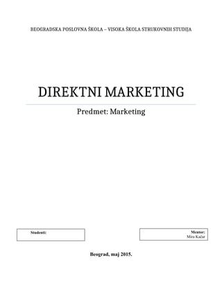 Direktni marketing
