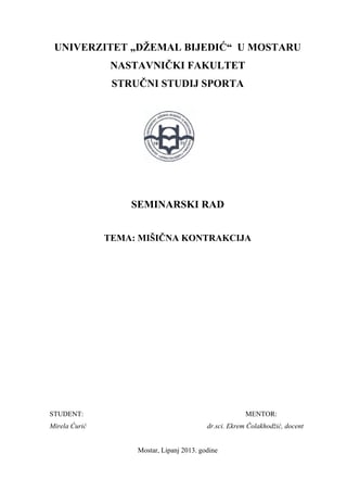 Mišićna kontrakcija