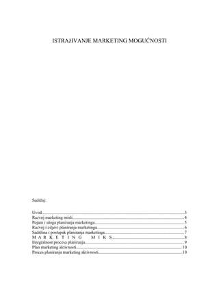 Istraživanje marketing mogućnosti