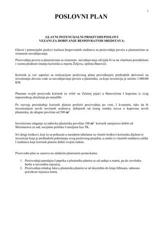 Proizvodnja povrca u plasteniku