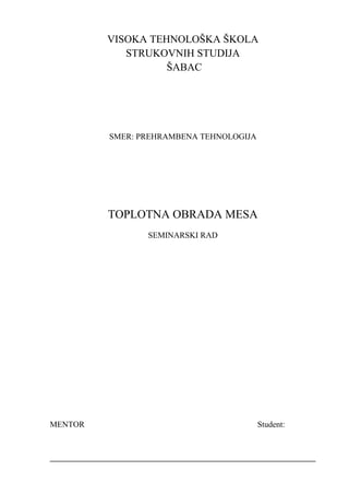 Toplotna obrada mesa