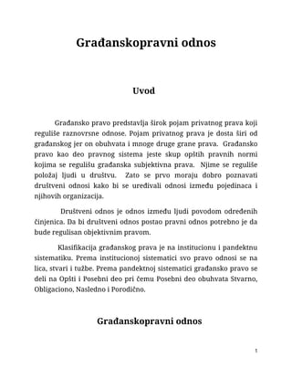 Gradjanskopravni odnos