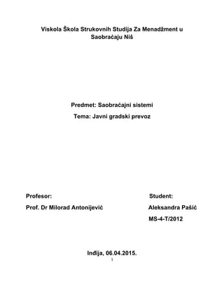 Javni gradski prevoz