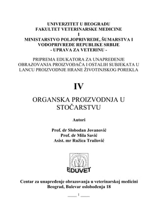 Organska proizvodnja u stocarstvu