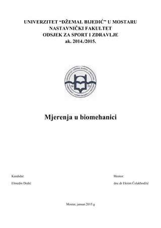 Mjerenja u biomehanici