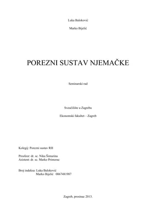 Porezni sustav Njemačke