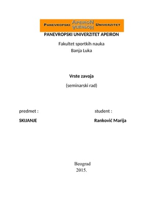 Vrste zavoja u skijanju