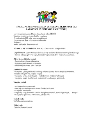 Pripema iz metodike fizickog