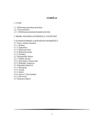 Faktori koji uticu na ponasanje potrosaca