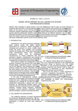 Model development of collaborative system for proces planning