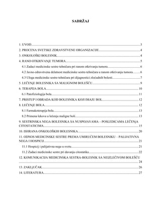 Zdravstvena nega onkoloskih bolesnika
