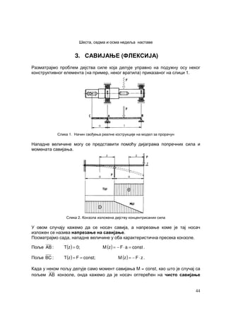Otpornost materijala – Savijanje (Fleksija)