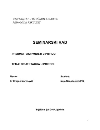 Orijentacija u prirodi