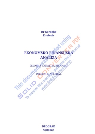 Teorija i analiza bilansa