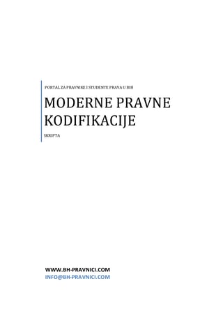 Moderne pravne kodifikacije
