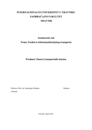 Telekomunikacione tehnologije – Mobilne tehnologije