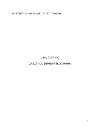 Kako napisati seminarski rad