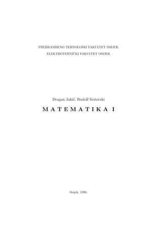 Matematika 1