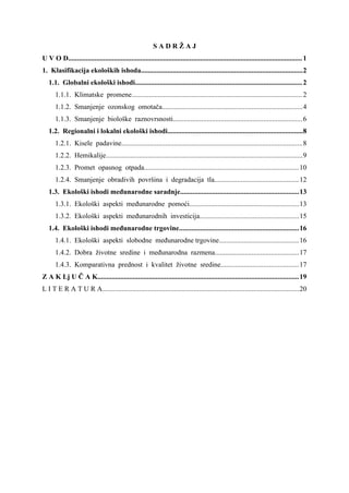 Ekoloski ishodi ekonomskog razvoja