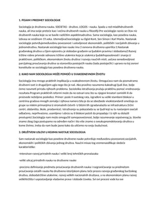 Sociologija (prvi deo)