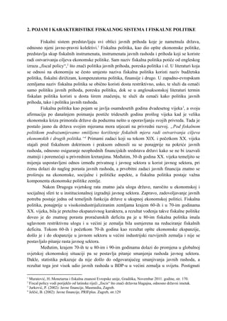 Pojam i karakteristike fiskalnog sistema