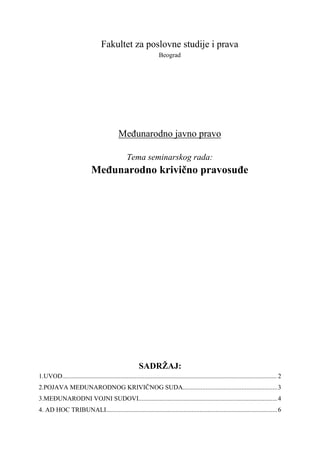 Medjunarodno krivicno pravosudje