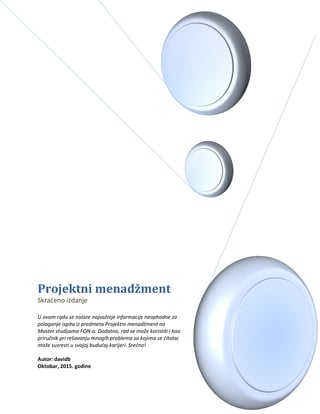 Upravljanje projektima – skraćeno izdanje