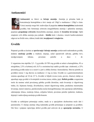 Anemija i lekovi