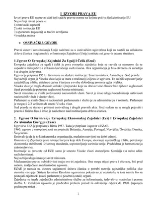 Izvori prava i institucije evropske unije