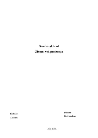 Zivotni vek proizvoda